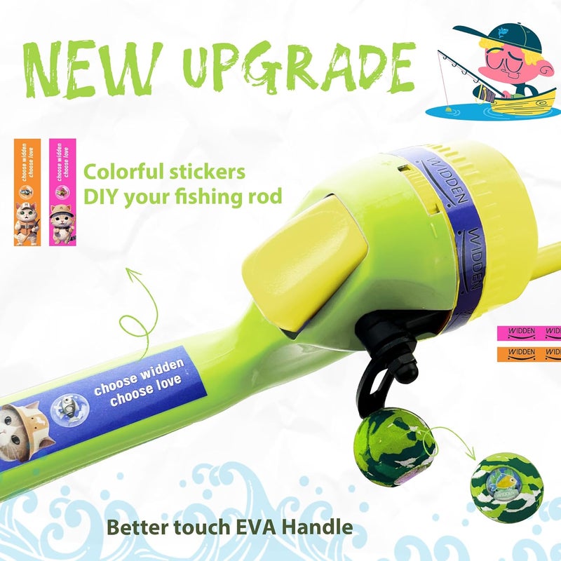 WIDDEN Kids Fishing Pole, Telescopic Fishing Rod, Toddler Collapsible Fishing Rod and Reel Combo with Tackle Box, Fishing Line, Bobber, and Soft Lures for Boy, Girl, Youth, Beginner, Over 4 Years Old - Image 5